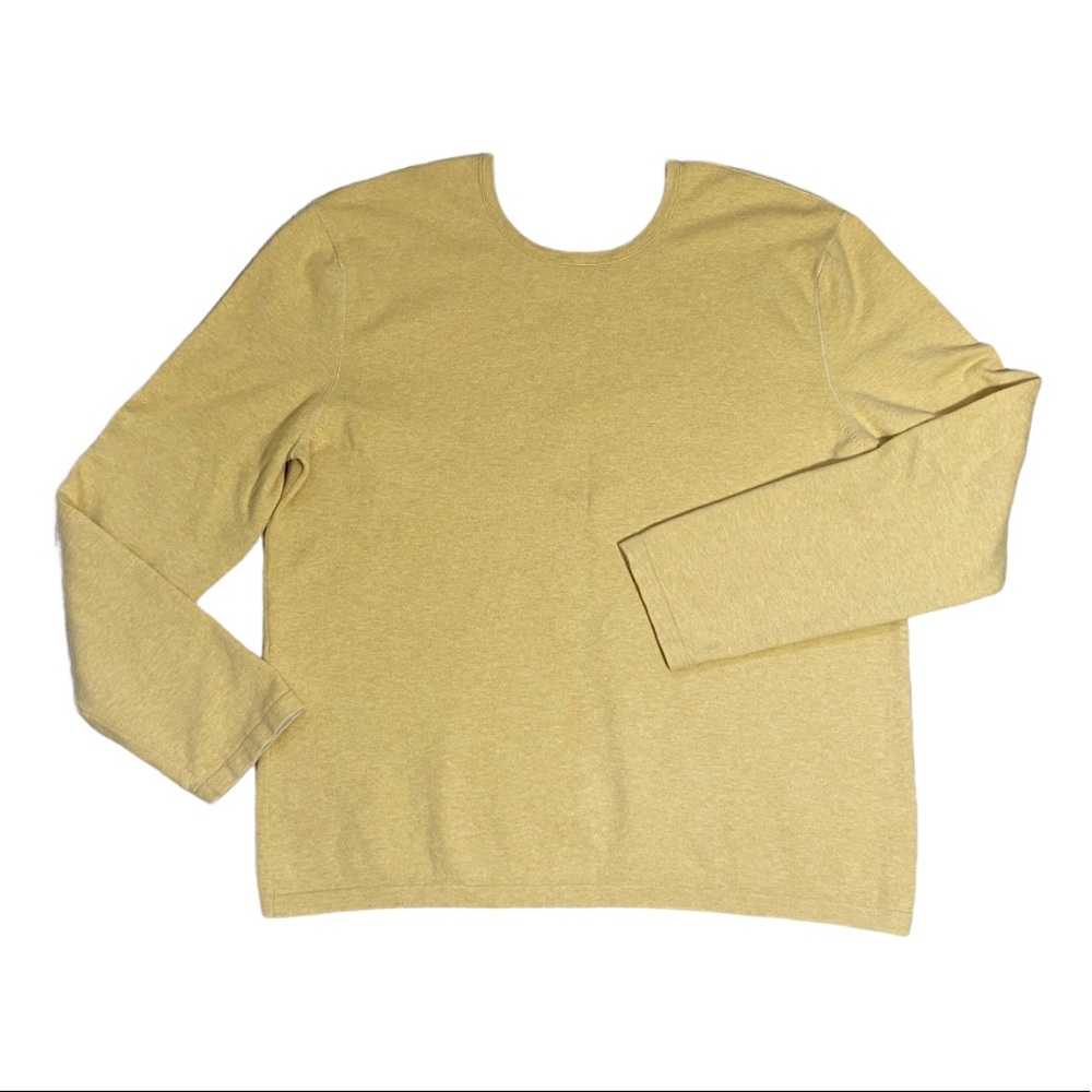 Banana Republic Men’s Pale Yellow Cotton Cashmere Sweater Large